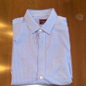 UNTUCKit Men's Casual Blue Checkered Shirt